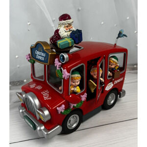 VTG Christmas Express Santa on Delivery Action Music Holiday Decoration Elf